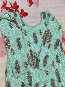 Mint Embroidered Salwar Kameez Set