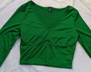 Forest Green Shein Top