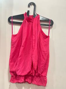 Pink Halter Neck Beautiful Top