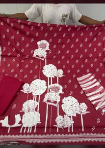 Cotton Suit With Chiffon Dupatta
