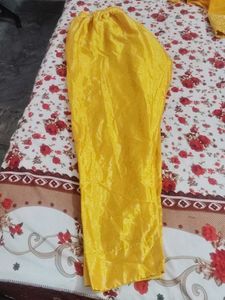 Yellow haldi suit plazo trouser sui