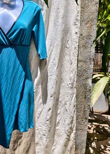 I. Teal Mini Dress