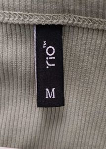 &#34;Sage Green Ribbed Scoop Neck Crop Top – Soft Stre
