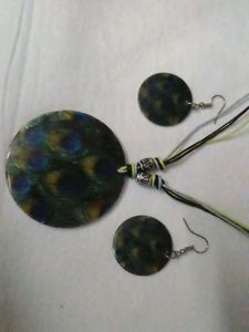 Peacock necklace set