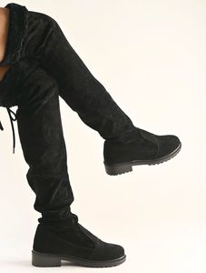 SSS Black Thigh High Boots