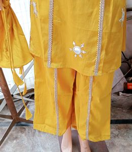 Yellow Embroidered Kurta Set