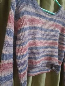 Striped Cropped Sweater