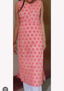 Pink Printed Kurta