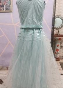 Beautiful Sky Blue Lehenga Choli With Dupatta