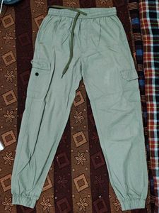 Olive Green Cargo Joggers
