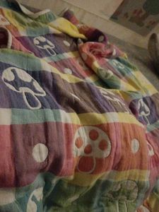 Rainbow Mushroom Blanket