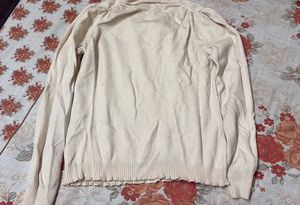 Elegant Beige Knit Sweater