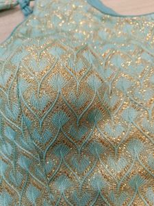 Sleeveless Sky Blue Blouse