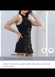 Chic Black Halter Mini Dress