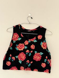 Floral Print Crop Top