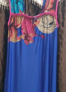 Blue floral night gown