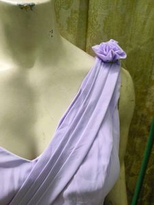Lavender One-Shoulder Mini Dress
