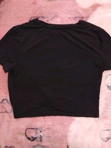 SHEIN Black Ruched Top