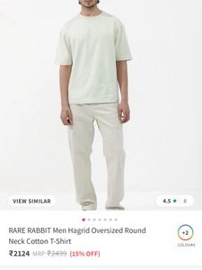 RARE RABBIT Men Oversized Cotton Tshirt XL