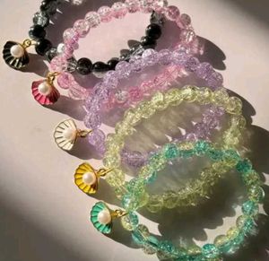 Seashell Charm Beaded Bracelet! (Any One)