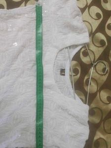 White Embroidered Kurta with plazzo set