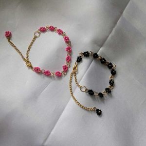 Beaded Daisy Bracelet ✨💖🖤