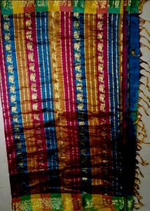 Multi Colour Kanjeevaram Silk Saree