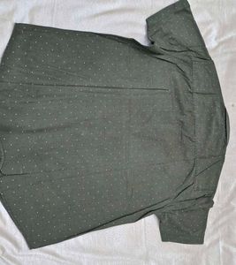 Green Dotted Casual Shirt
