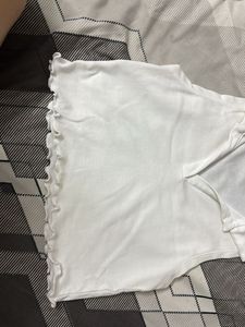A White Crop Top