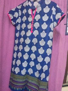 Blue Printed Kurti