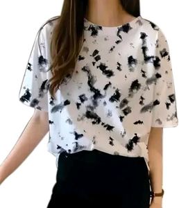 Oversized Black &amp; White Striped T-Shirt – Stylish