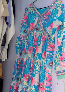 Party Wear Alia Cut Dupatta Set Kurti