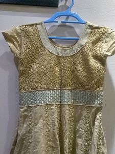 New Beige Colour Anarkali Dress