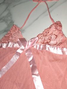Pink Lace Babydoll Lingerie