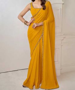 Elegant Yellow Saree