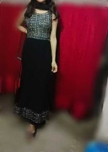 Elegant Black Anarkali Kurta