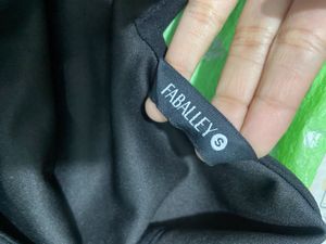 FabAlley Black A-line Dress