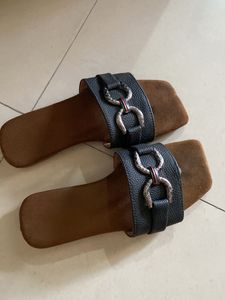 Leather Slip-on Sandals