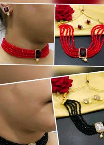 Beaded Necklace & Earring Set