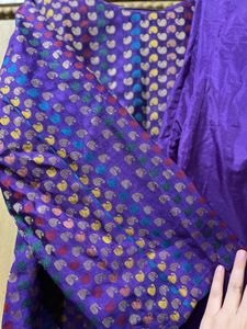 Purple Short kurti and bell bottom pants set