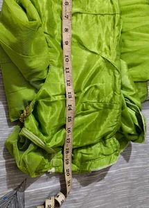 beautiful lime green net kurta set