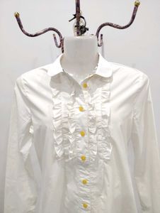 White Frill Top