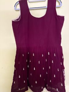 Elegant burgundy Kurta Sarara Set