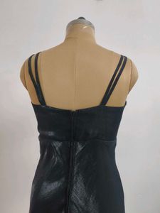 Sleek Black Cowl Neck Slip Dress
