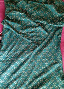 Dark Green straight Collar Neck Kurta