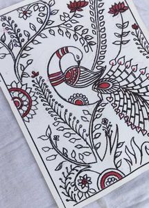 Canvas  Madhubani picock painting🔥💯✨️