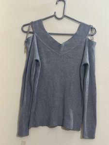 combo of Stylish Cold Shoulder and red Sweater