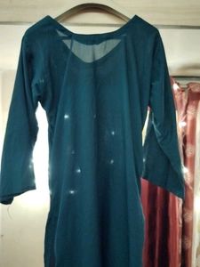 Teal Embroidered Kurta Pant 34- 36B