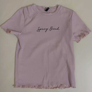 pink typography (knitted) top.