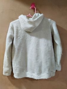 Cozy White Fuzzy Hoodie